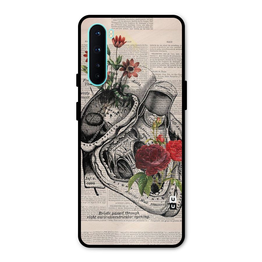 Heart Newspaper Metal Back Case for OnePlus Nord