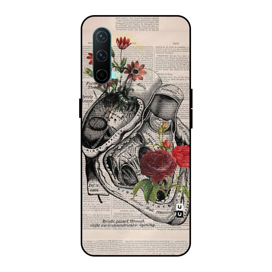 Heart Newspaper Metal Back Case for OnePlus Nord CE 5G