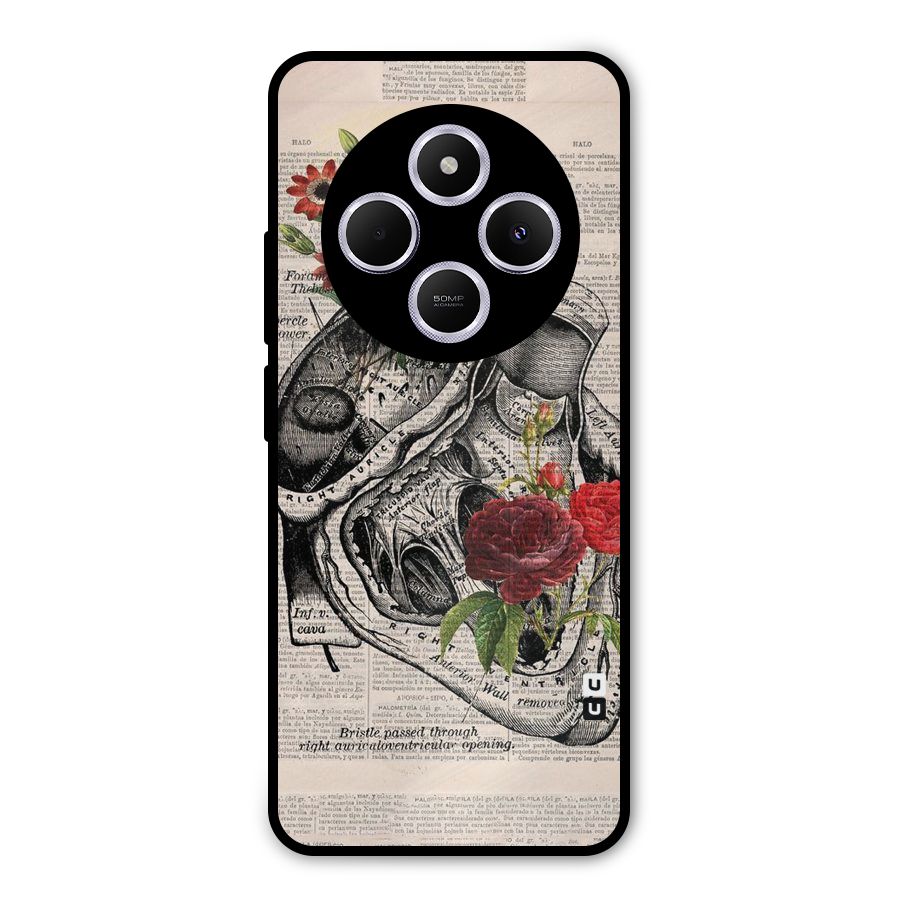 Heart Newspaper Metal Back Case for Poco C75 5G
