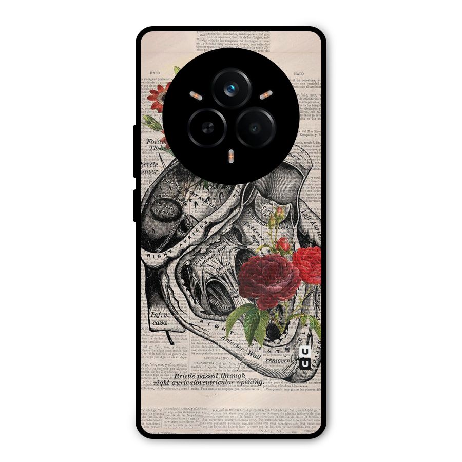 Heart Newspaper Metal Back Case for Realme 14 Pro Plus