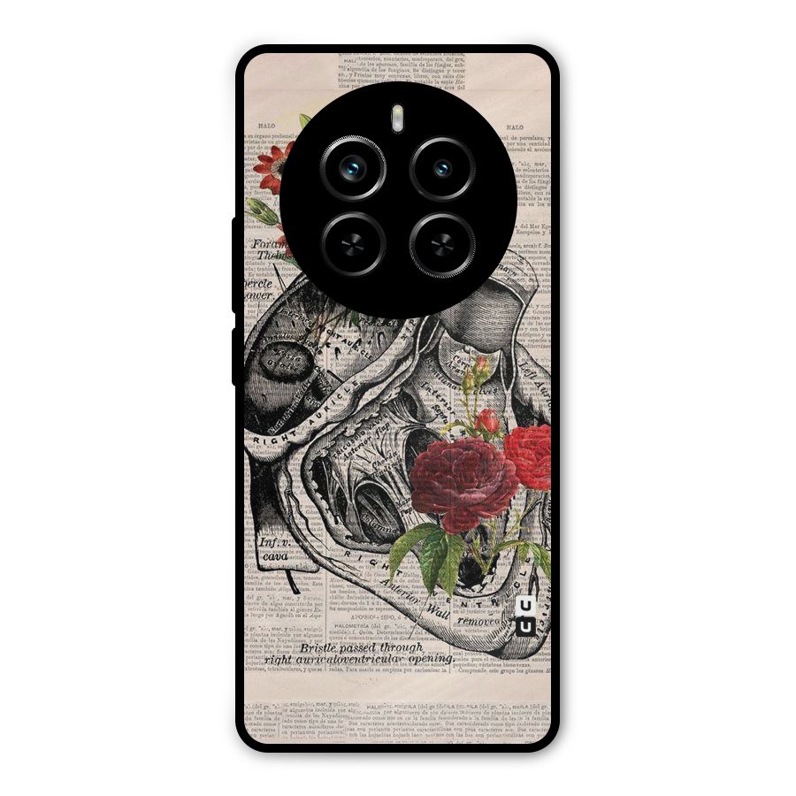 Heart Newspaper Metal Back Case for Realme P1 Pro