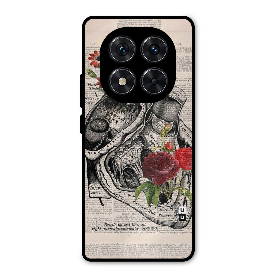 Heart Newspaper Metal Back Case for Redmi Note 14 Pro 5G