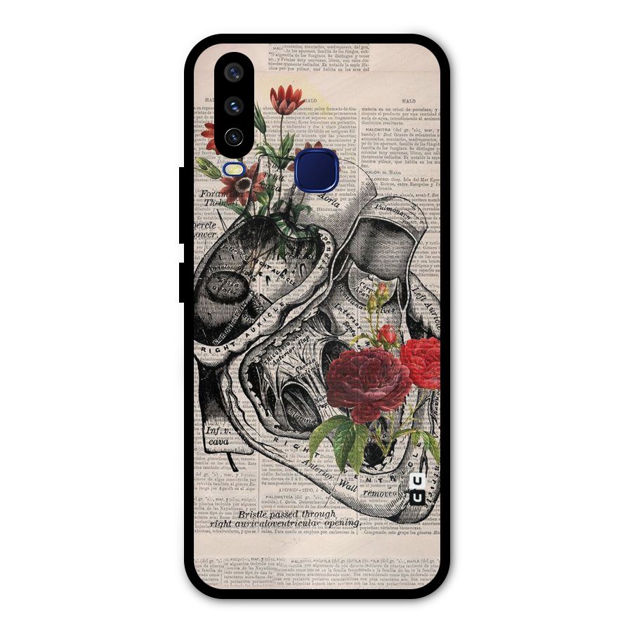 Heart Newspaper Metal Back Case for Vivo V17