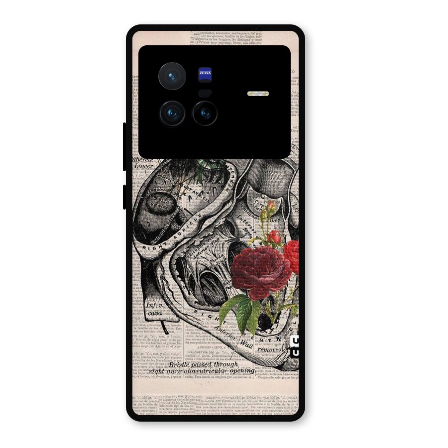 Heart Newspaper Metal Back Case for Vivo X80