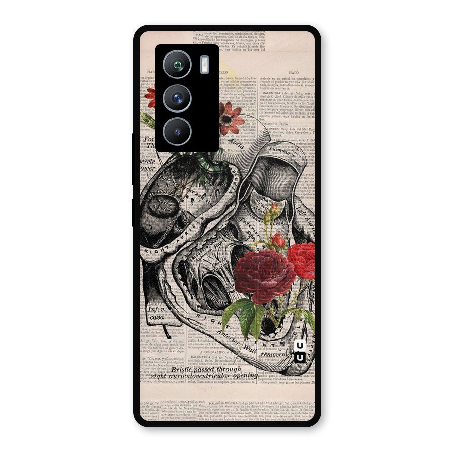 Heart Newspaper Metal Back Case for iQOO 9 SE