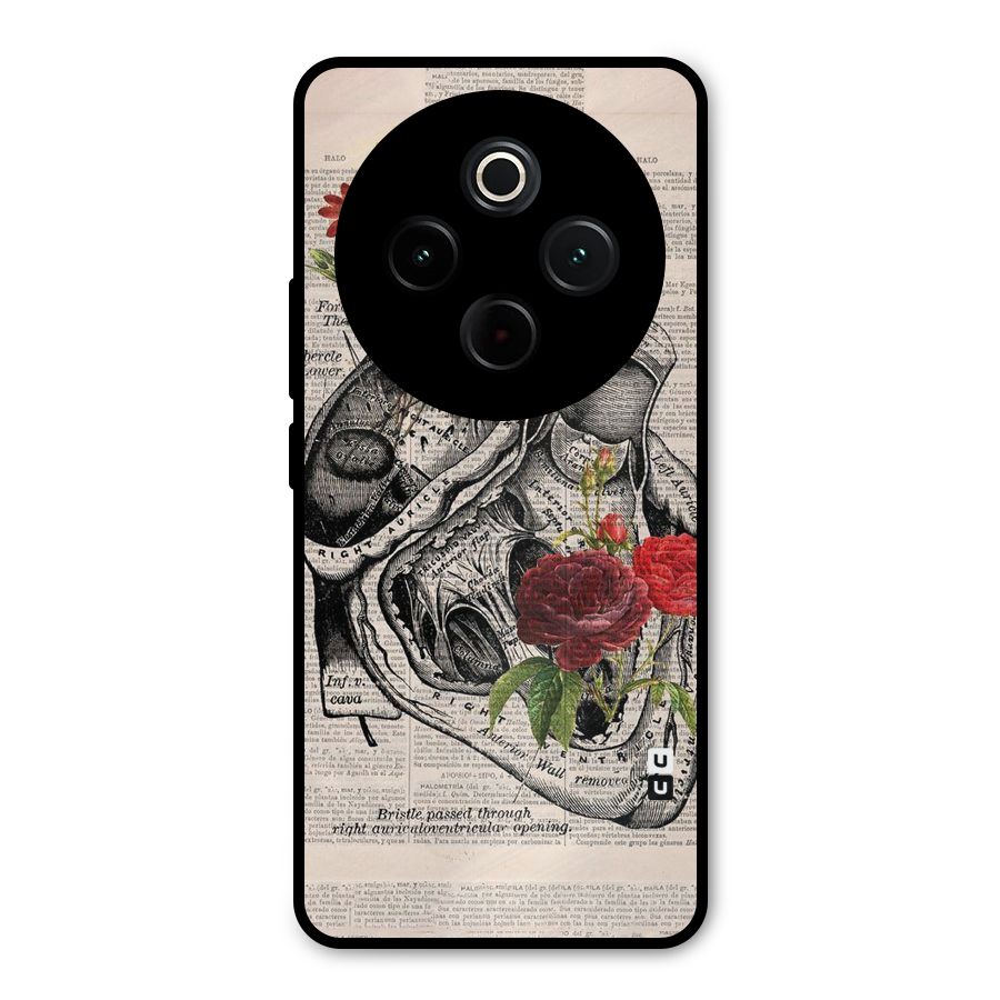 Heart Newspaper Metal Back Case for iQOO Z10