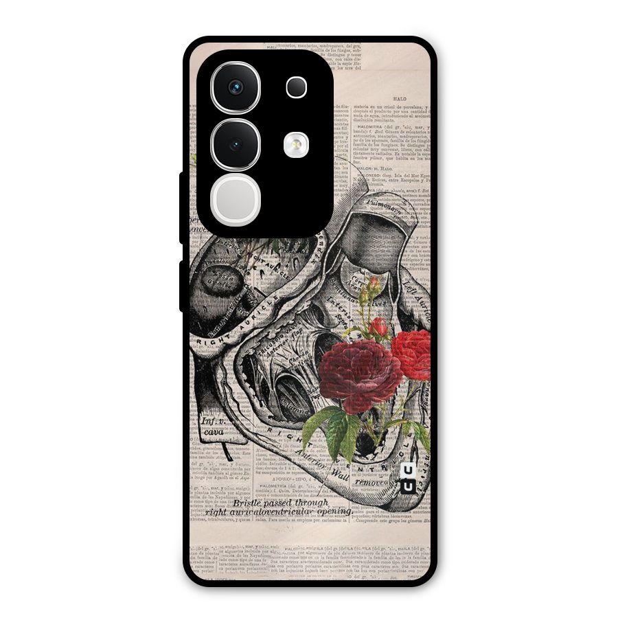 Heart Newspaper Metal Back Case for iQOO Z10x