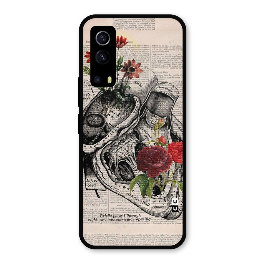Heart Newspaper Metal Back Case for iQOO Z3