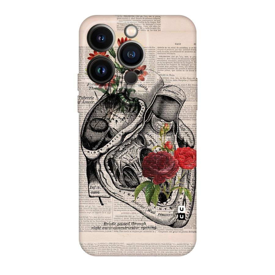 Heart Newspaper Original Polycarbonate Back Case for iPhone 14 Pro