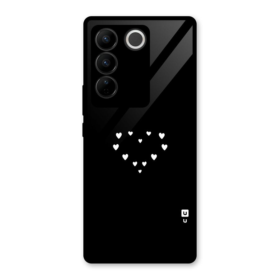 Heart of Hearts Glass Back Case for Vivo V27 Pro