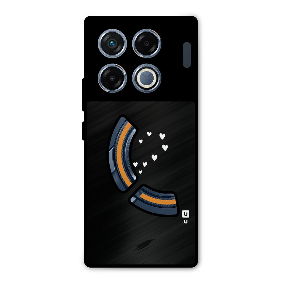 Heart of Hearts Metal Back Case for Infinix GT 20 Pro