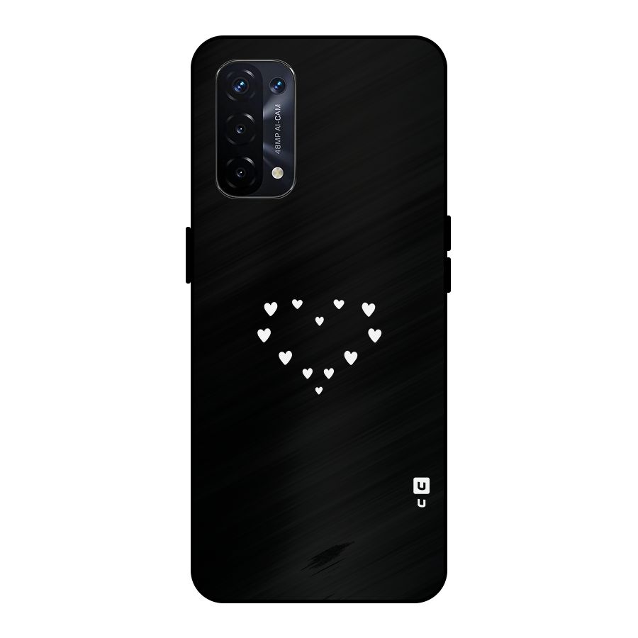 Heart of Hearts Metal Back Case for Oppo A74 5G