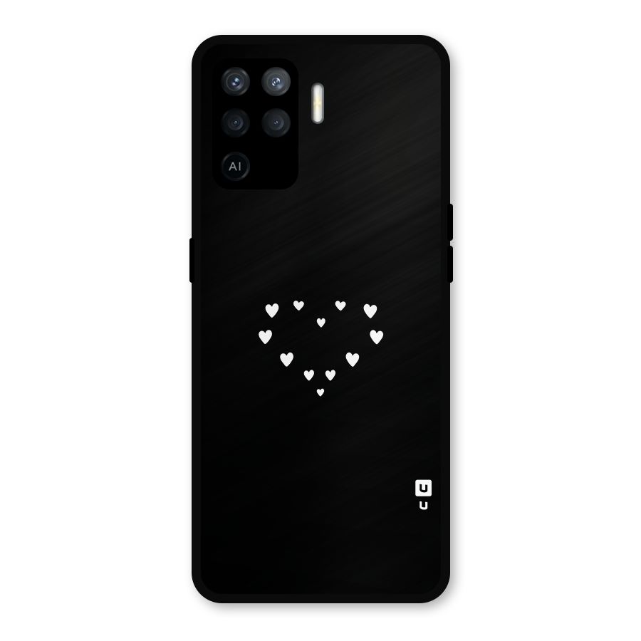 Heart of Hearts Metal Back Case for Oppo F19 Pro