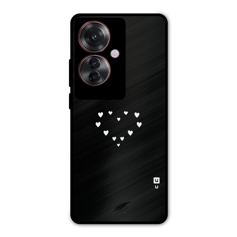 Heart of Hearts Metal Back Case for Oppo F25 Pro