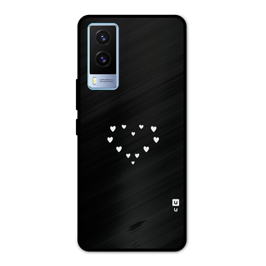 Heart of Hearts Metal Back Case for Vivo V21e 5G