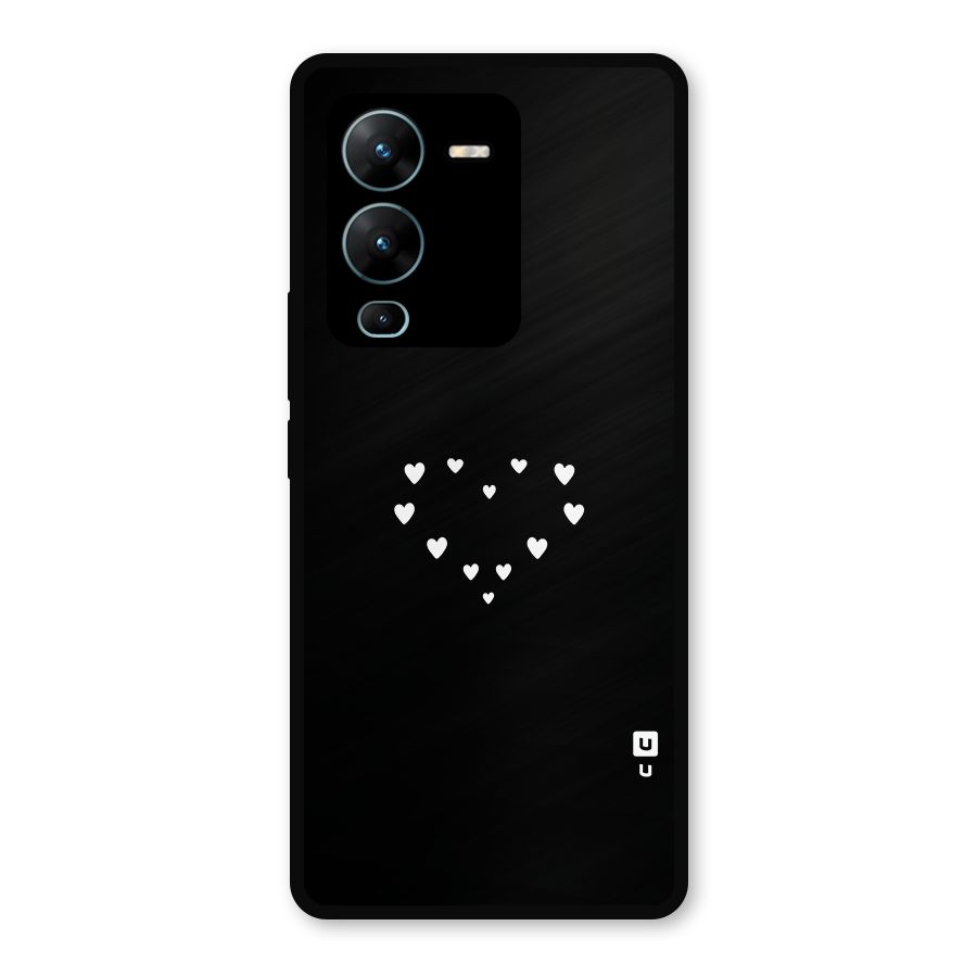Heart of Hearts Metal Back Case for Vivo V25 Pro