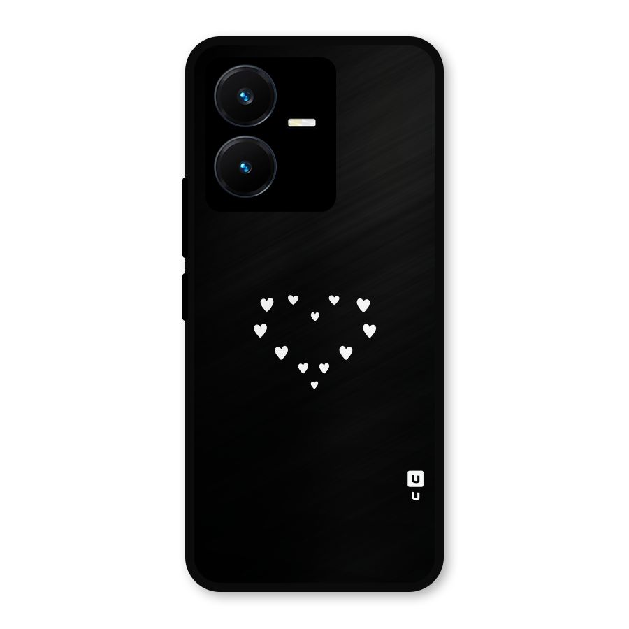 Heart of Hearts Metal Back Case for Vivo Y22s