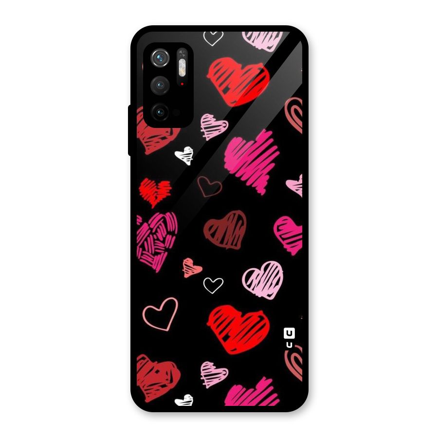 Hearts Art Pattern Metal Back Case for Redmi Note 10T 5G