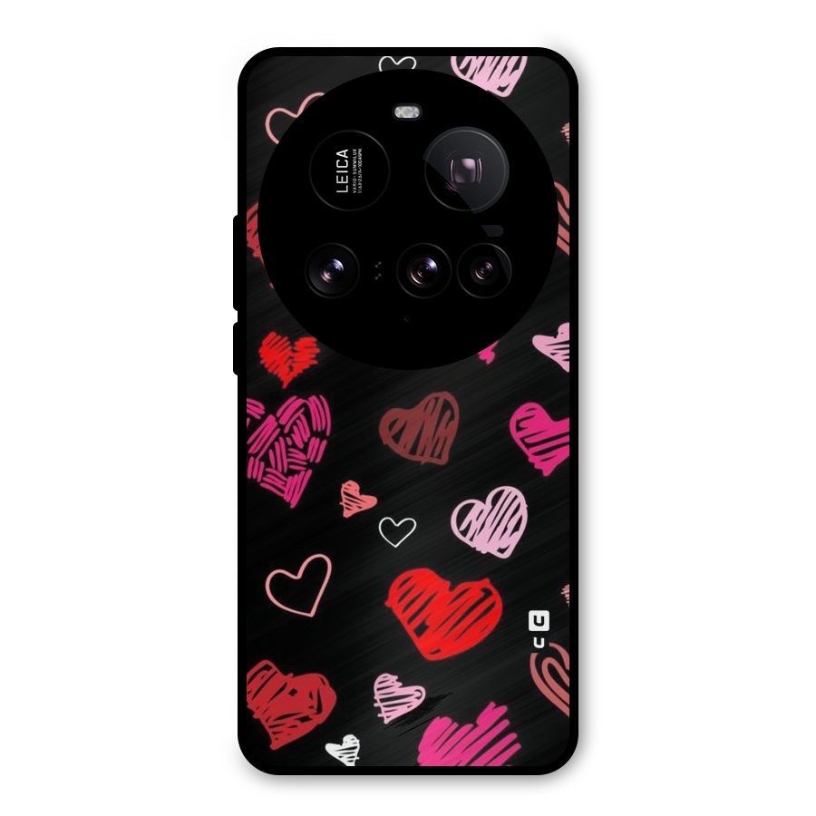 Hearts Art Pattern Metal Back Case for Xiaomi 15 Ultra
