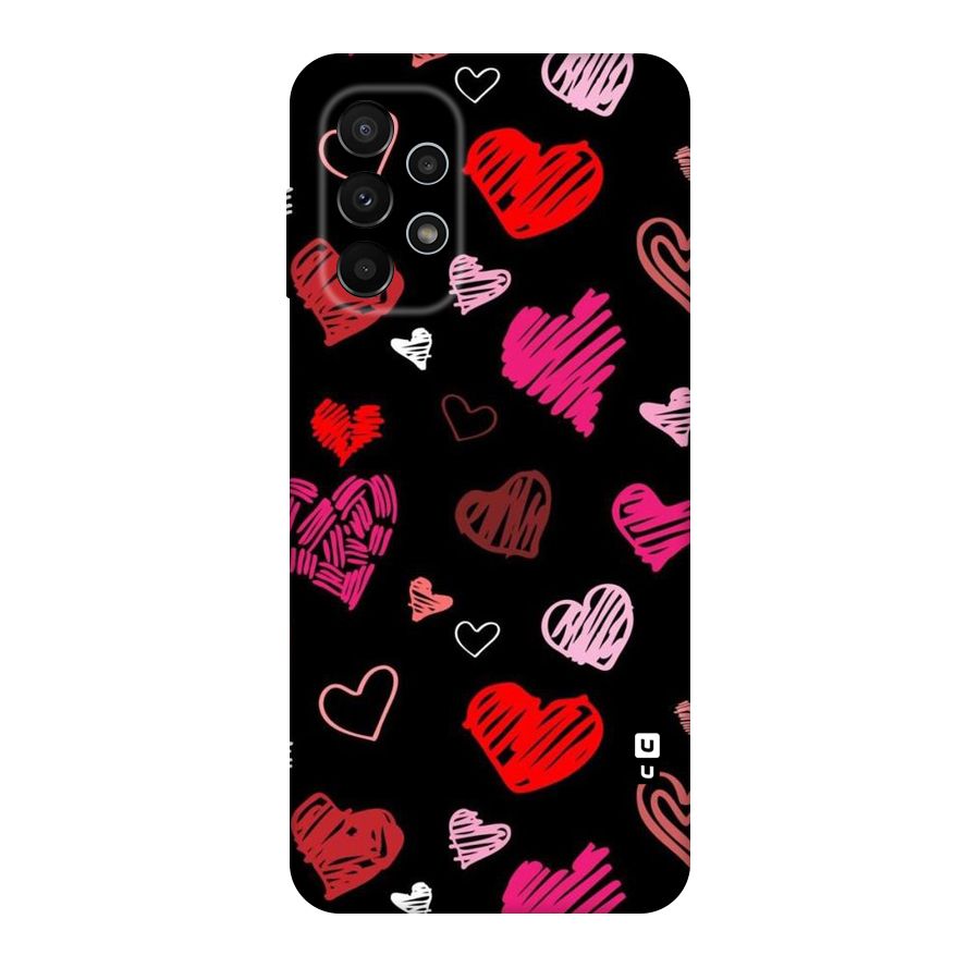 Hearts Art Pattern Original Polycarbonate Back Case for Galaxy A23