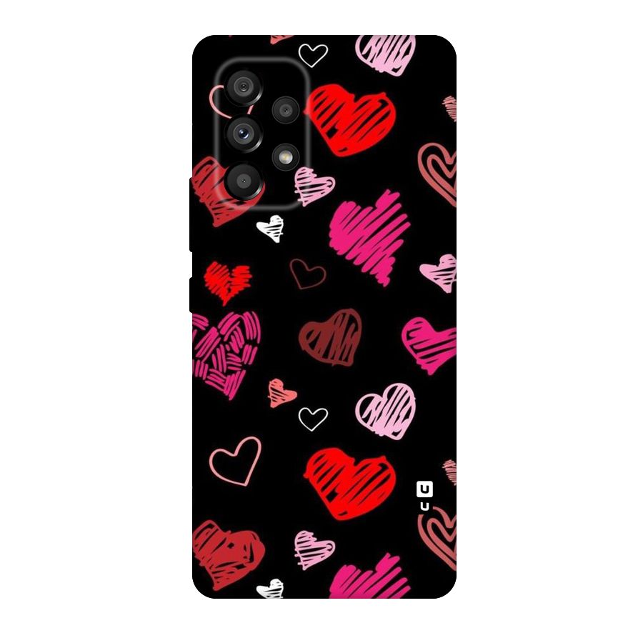 Hearts Art Pattern Original Polycarbonate Back Case for Galaxy A53 5G