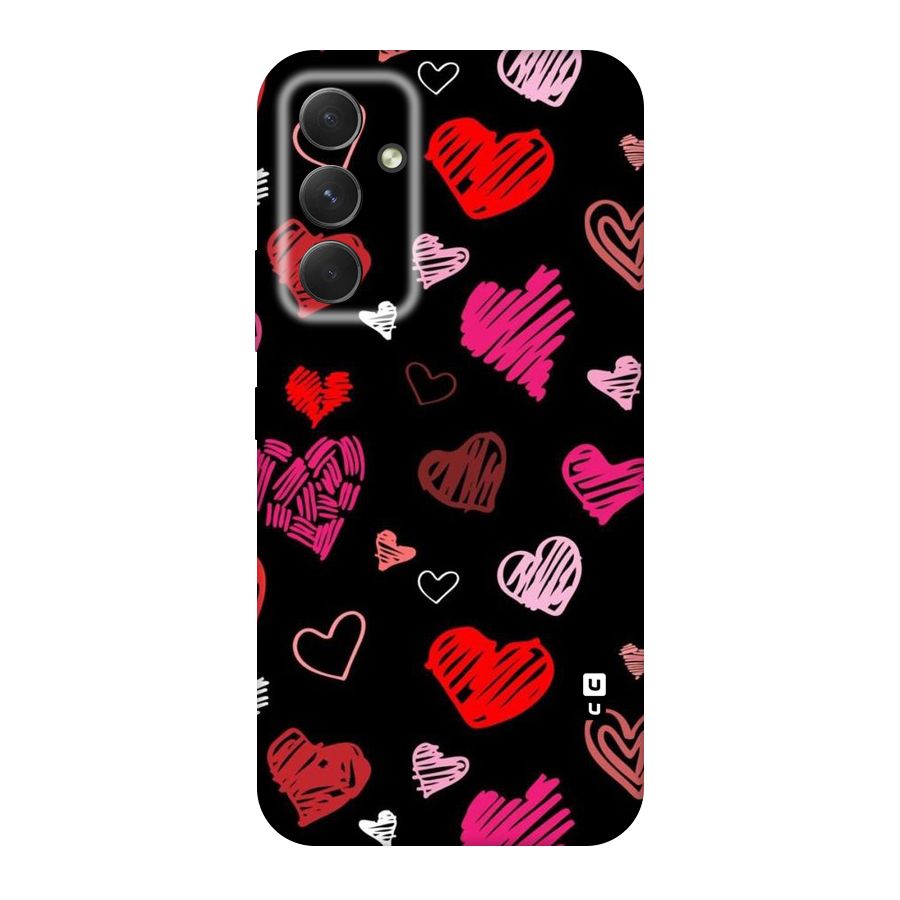 Hearts Art Pattern Original Polycarbonate Back Case for Galaxy A54