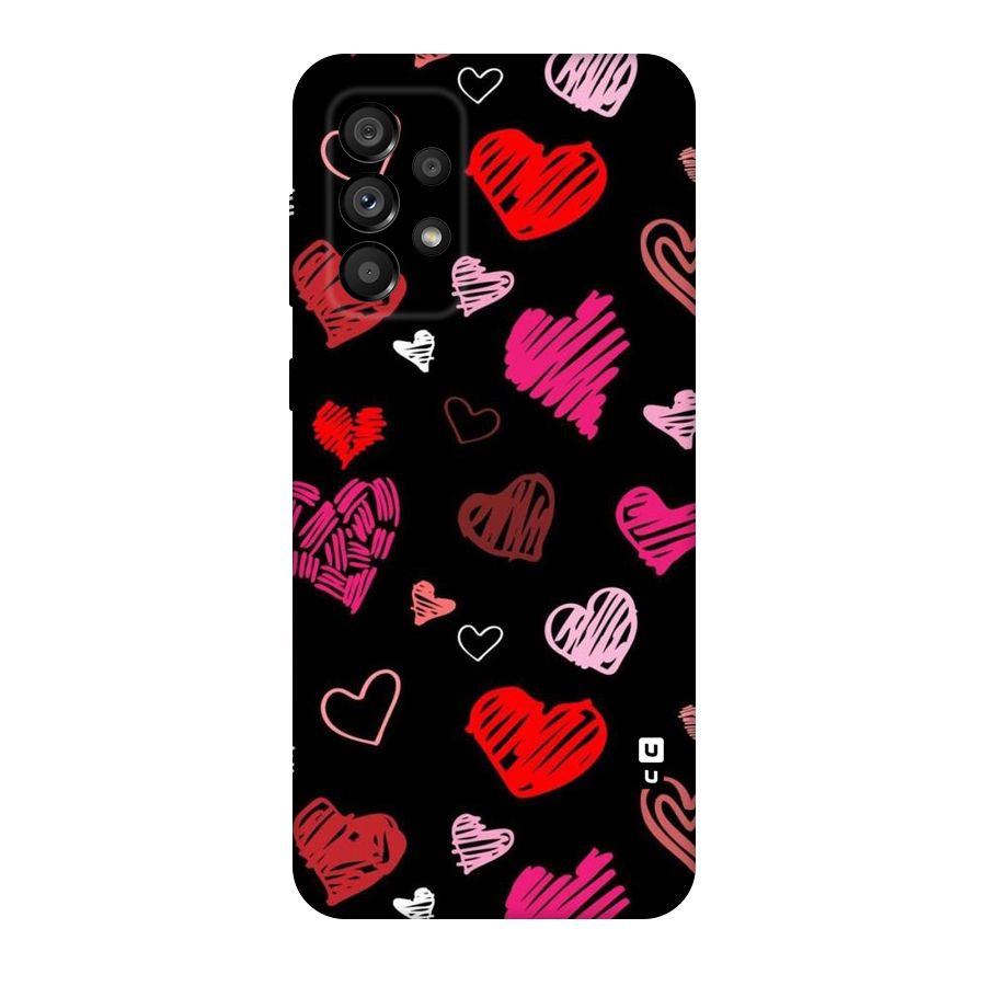 Hearts Art Pattern Original Polycarbonate Back Case for Galaxy A73 5G