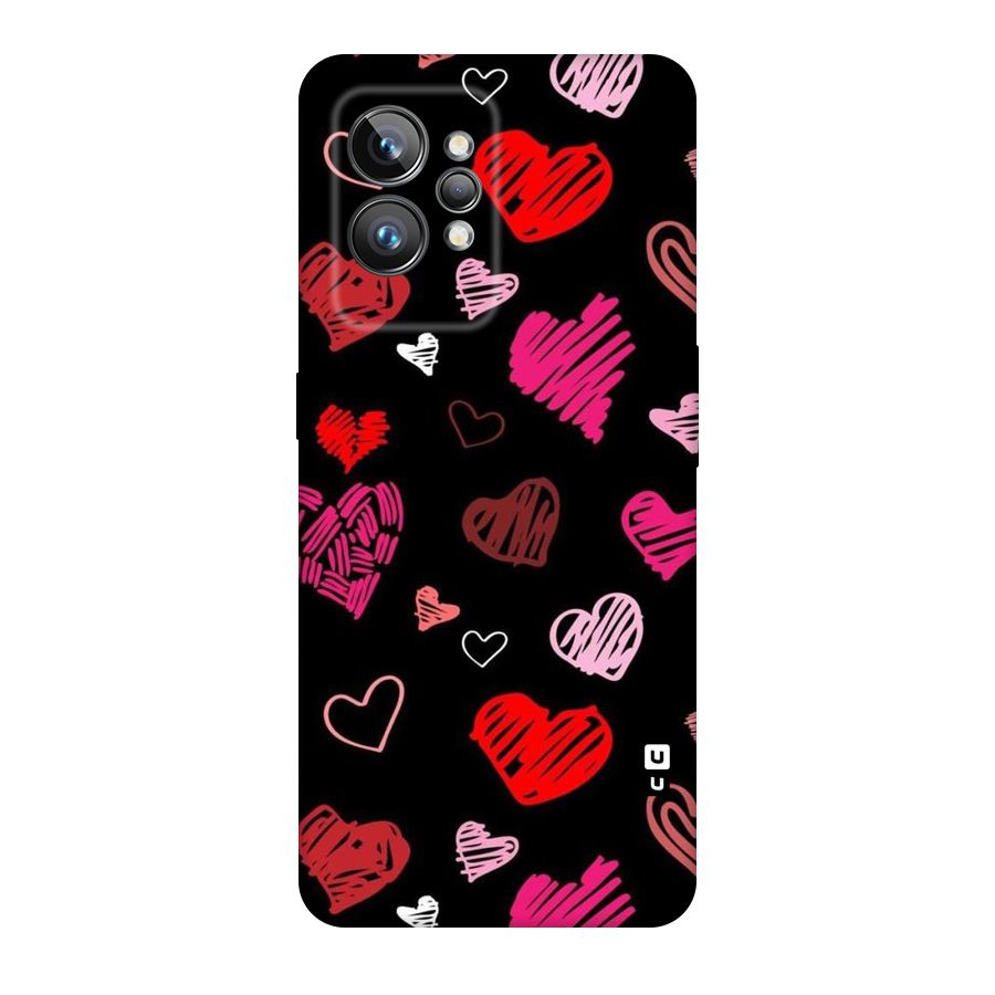 Hearts Art Pattern Original Polycarbonate Back Case for Realme GT2 Pro