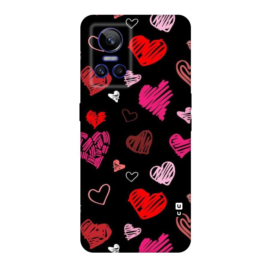 Hearts Art Pattern Original Polycarbonate Back Case for Realme GT Neo 3