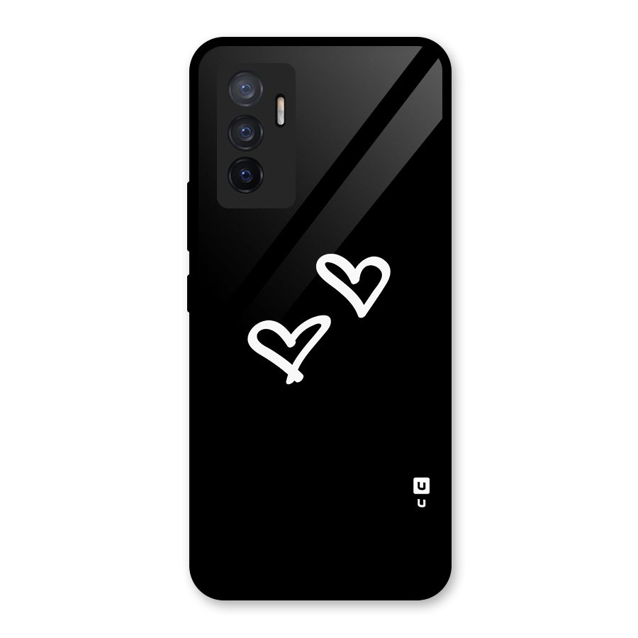 Hearts Love Glass Back Case for Vivo V23e