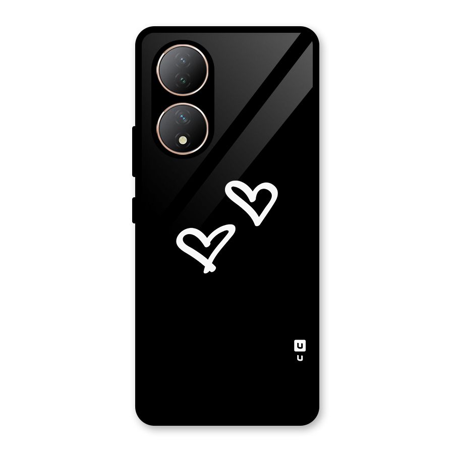 Hearts Love Glass Back Case for Vivo Y100A