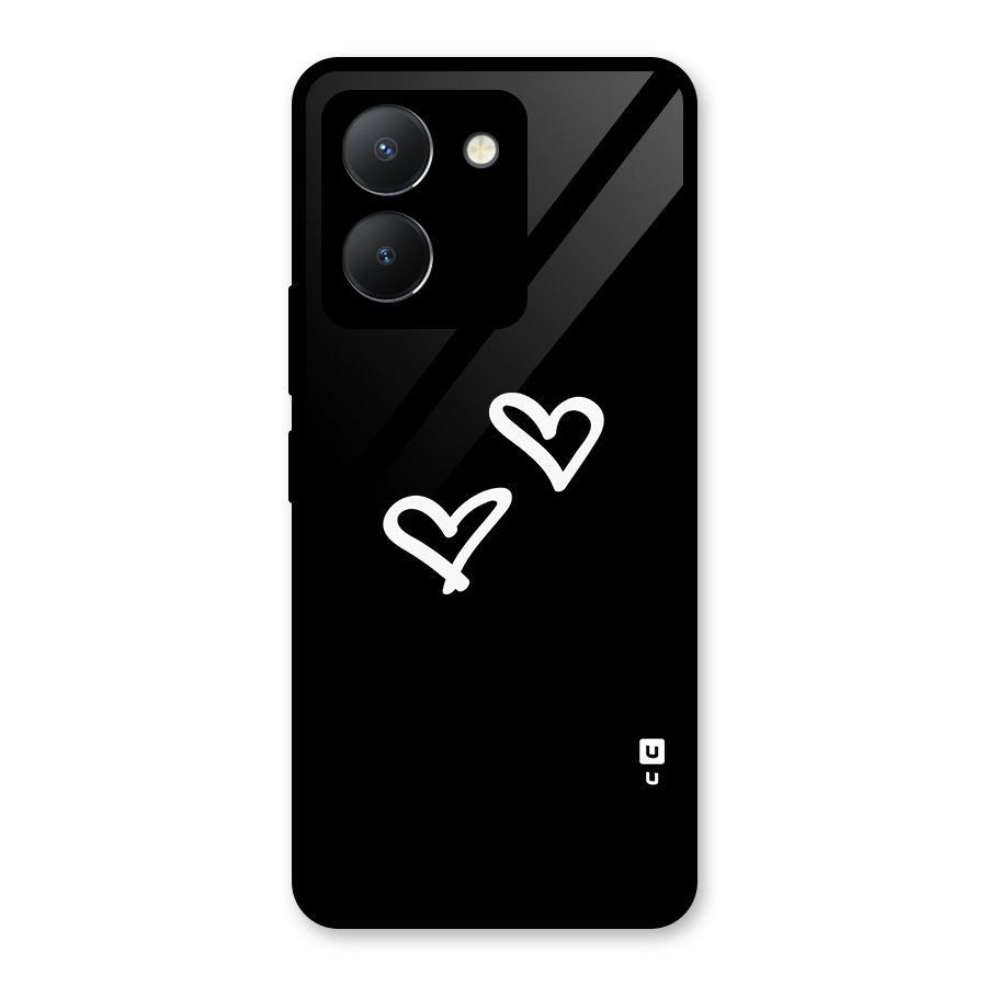 Hearts Love Glass Back Case for Vivo Y36