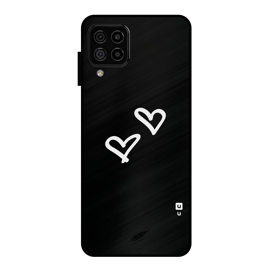 Hearts Love Metal Back Case for Galaxy A22 4G