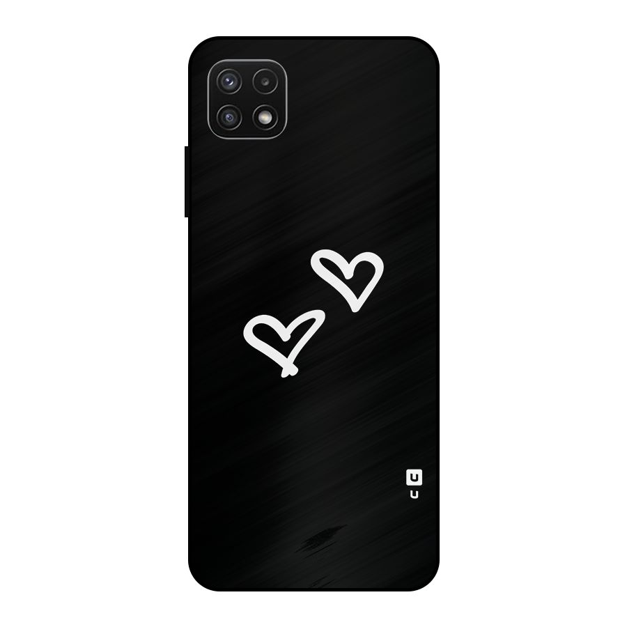 Hearts Love Metal Back Case for Galaxy A22 5G