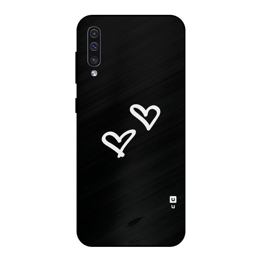 Hearts Love Metal Back Case for Galaxy A30s