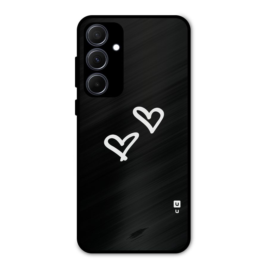 Hearts Love Metal Back Case for Galaxy A35