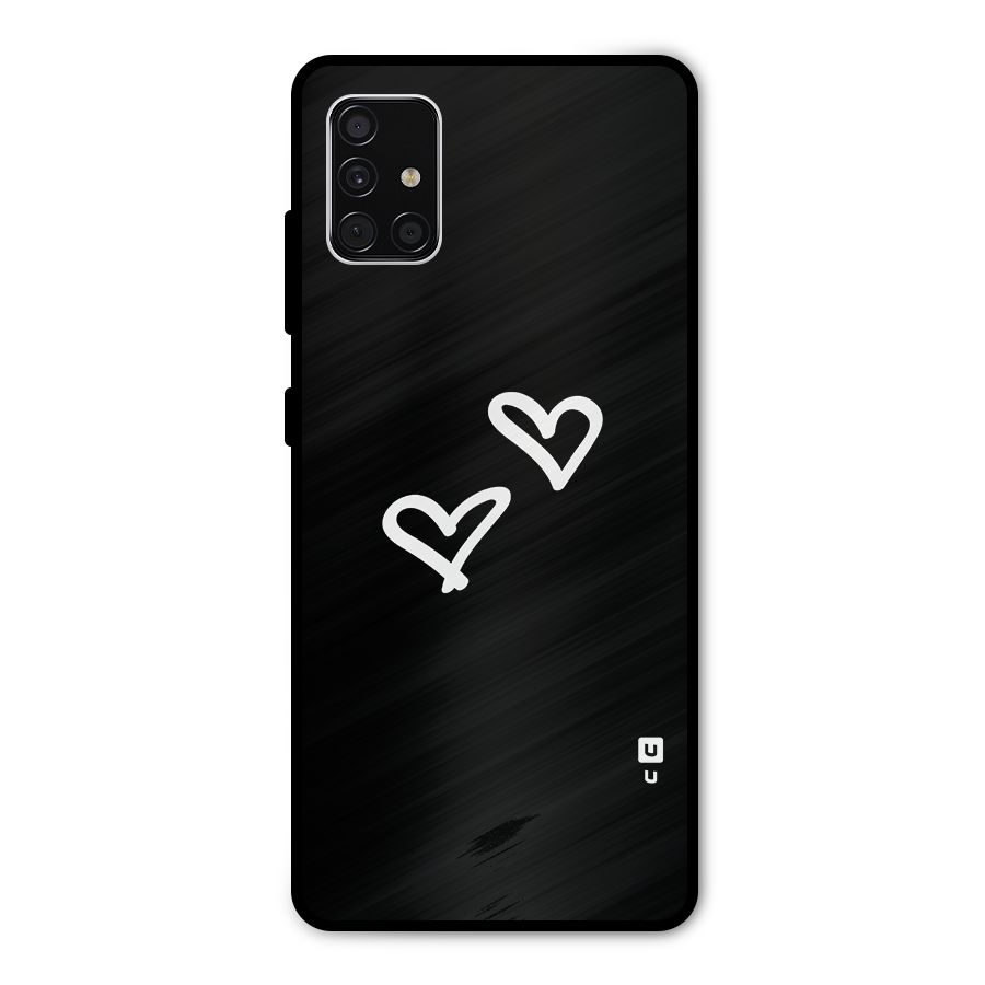 Hearts Love Metal Back Case for Galaxy A51