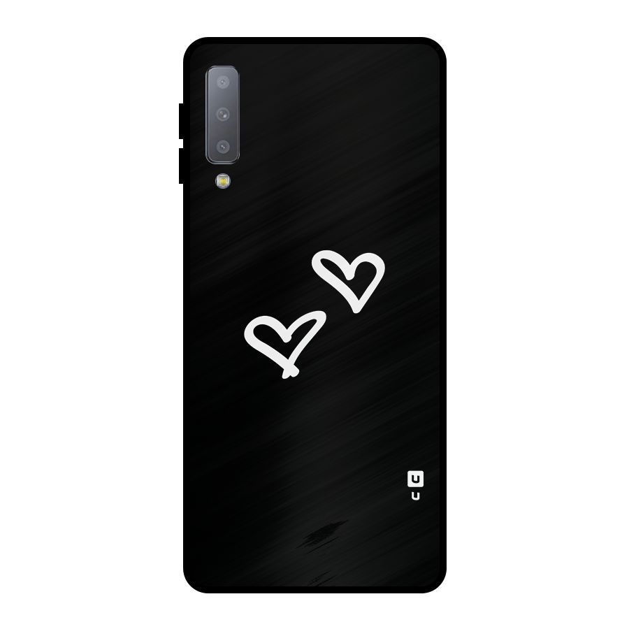 Hearts Love Metal Back Case for Galaxy A7 (2018)