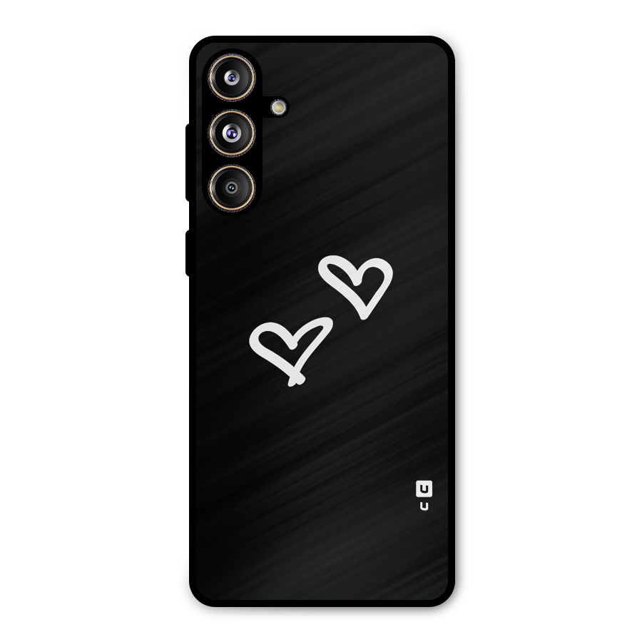 Hearts Love Metal Back Case for Galaxy F55