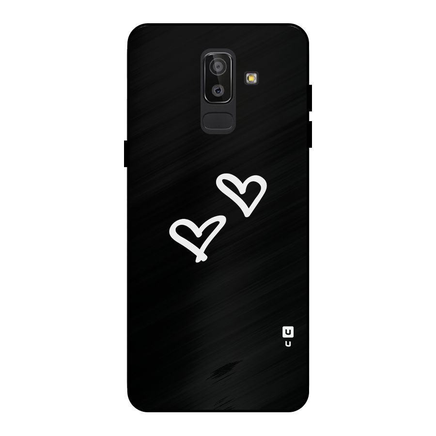 Hearts Love Metal Back Case for Galaxy J8