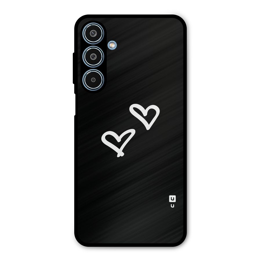 Hearts Love Metal Back Case for Galaxy M35