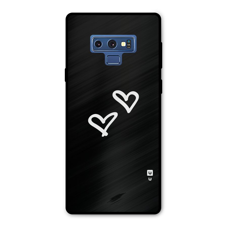Hearts Love Metal Back Case for Galaxy Note 9
