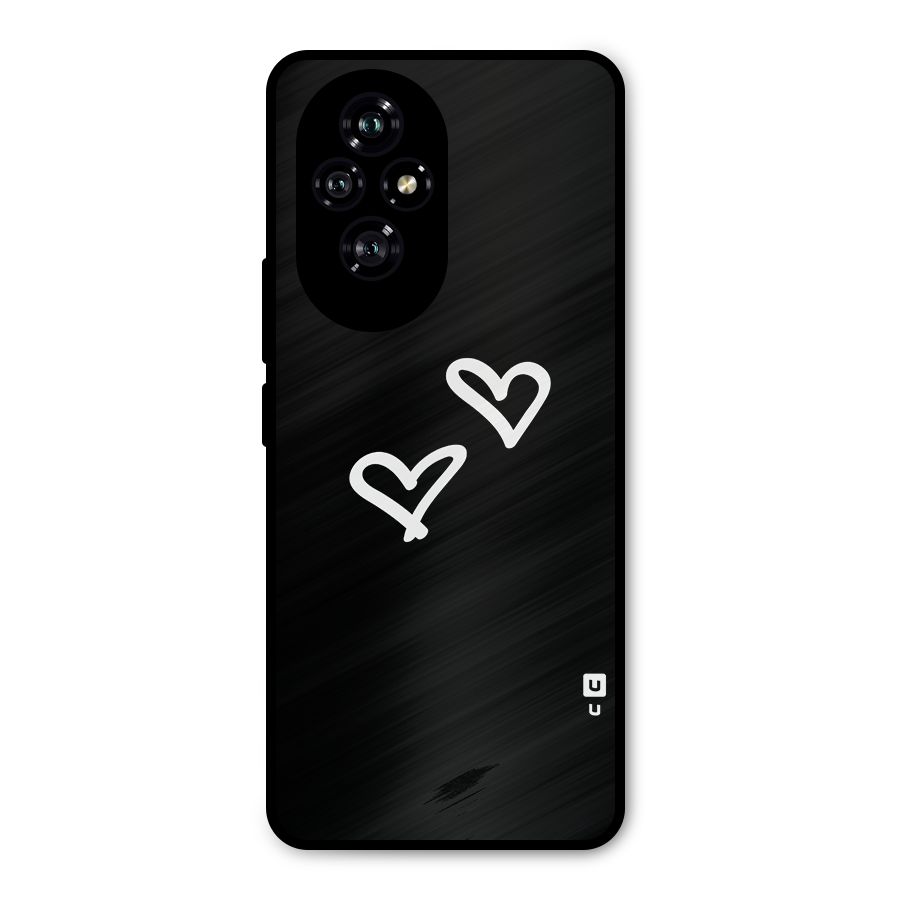 Hearts Love Metal Back Case for Honor 200