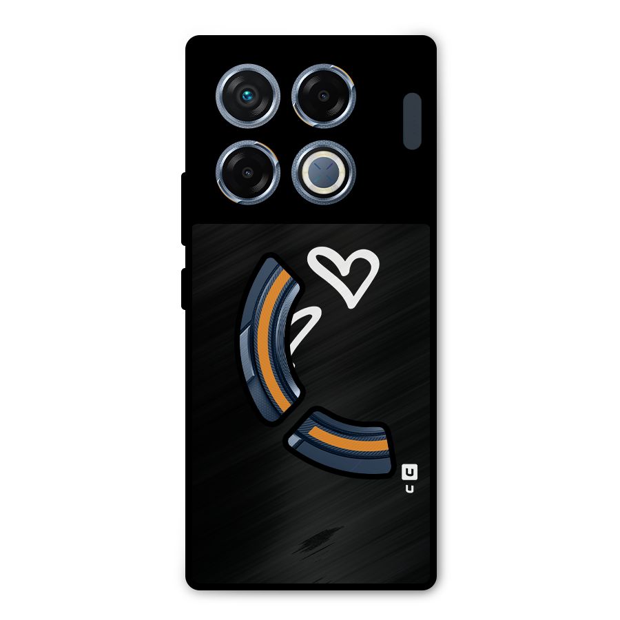 Hearts Love Metal Back Case for Infinix GT 20 Pro