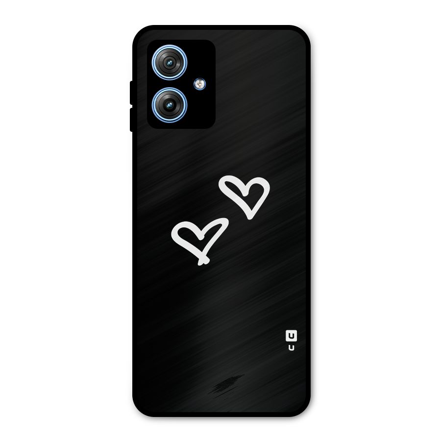Hearts Love Metal Back Case for Moto G54