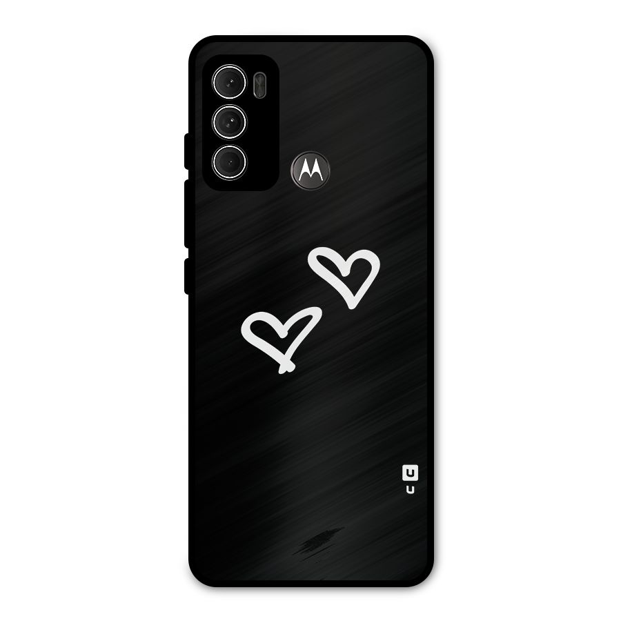 Hearts Love Metal Back Case for Moto G60