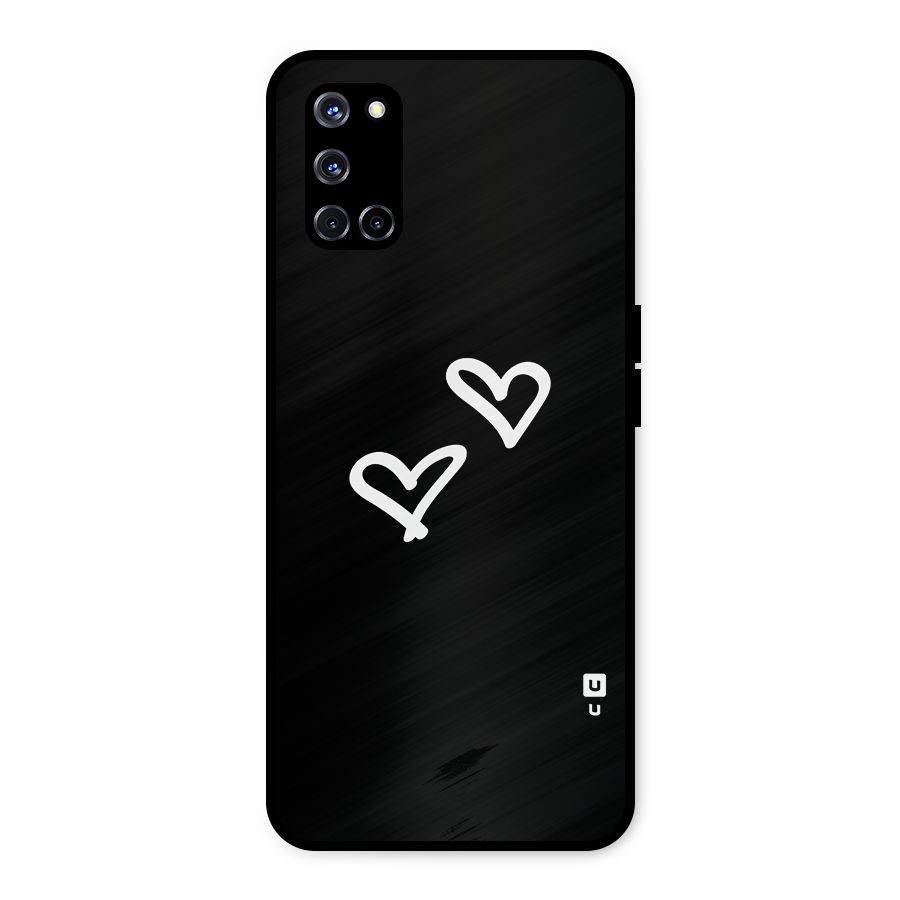Hearts Love Metal Back Case for Oppo A52