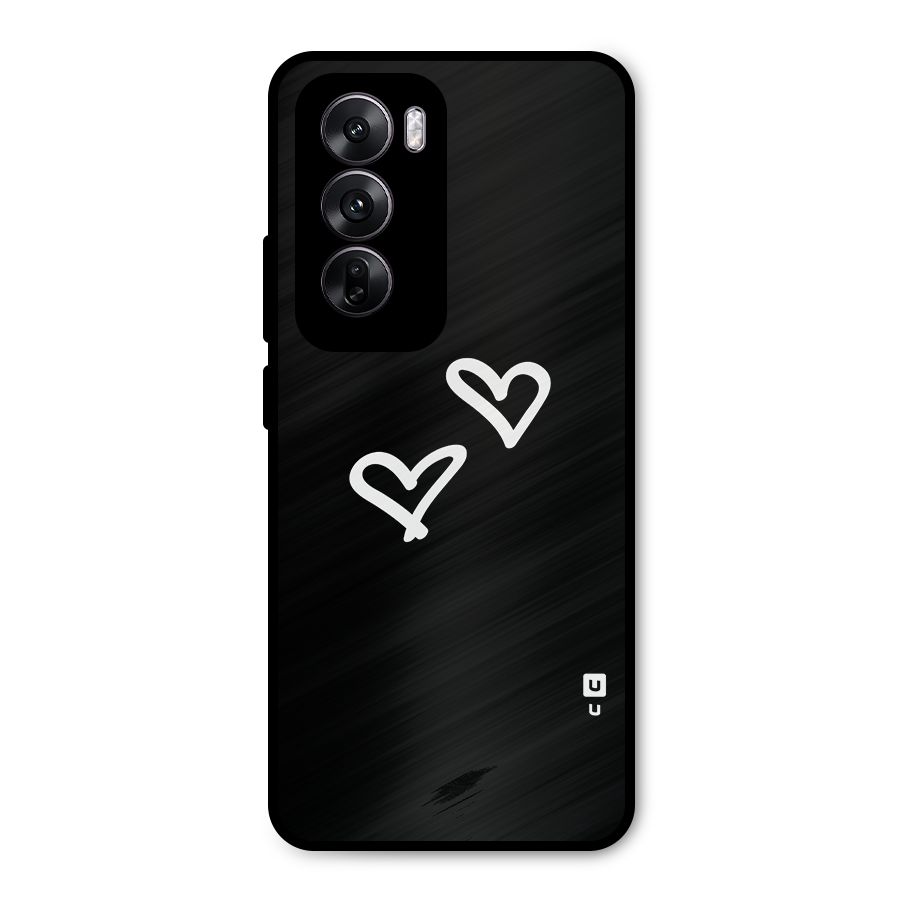 Hearts Love Metal Back Case for Oppo Reno12