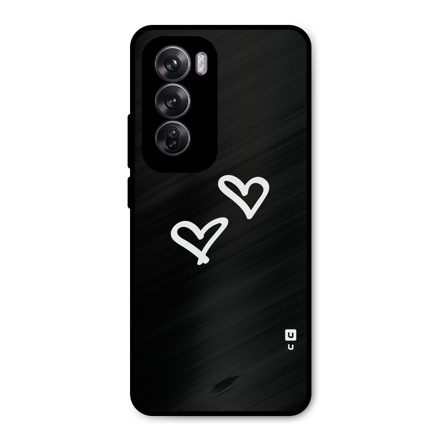 Hearts Love Metal Back Case for Oppo Reno12 Pro
