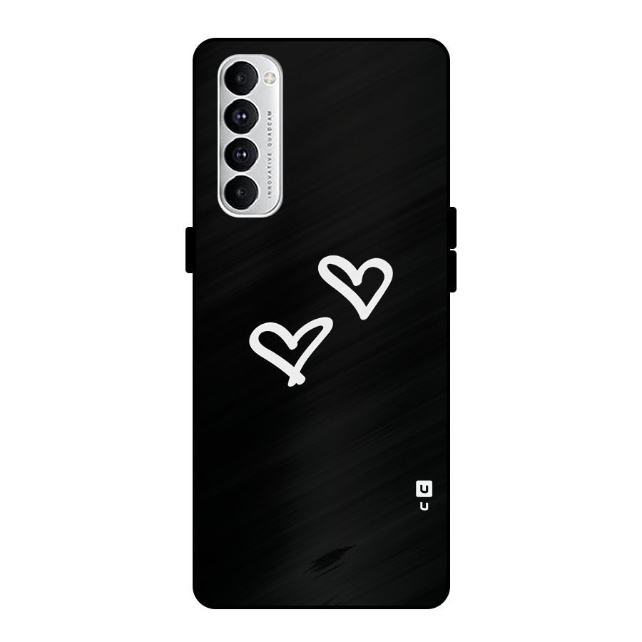 Hearts Love Metal Back Case for Oppo Reno4 Pro